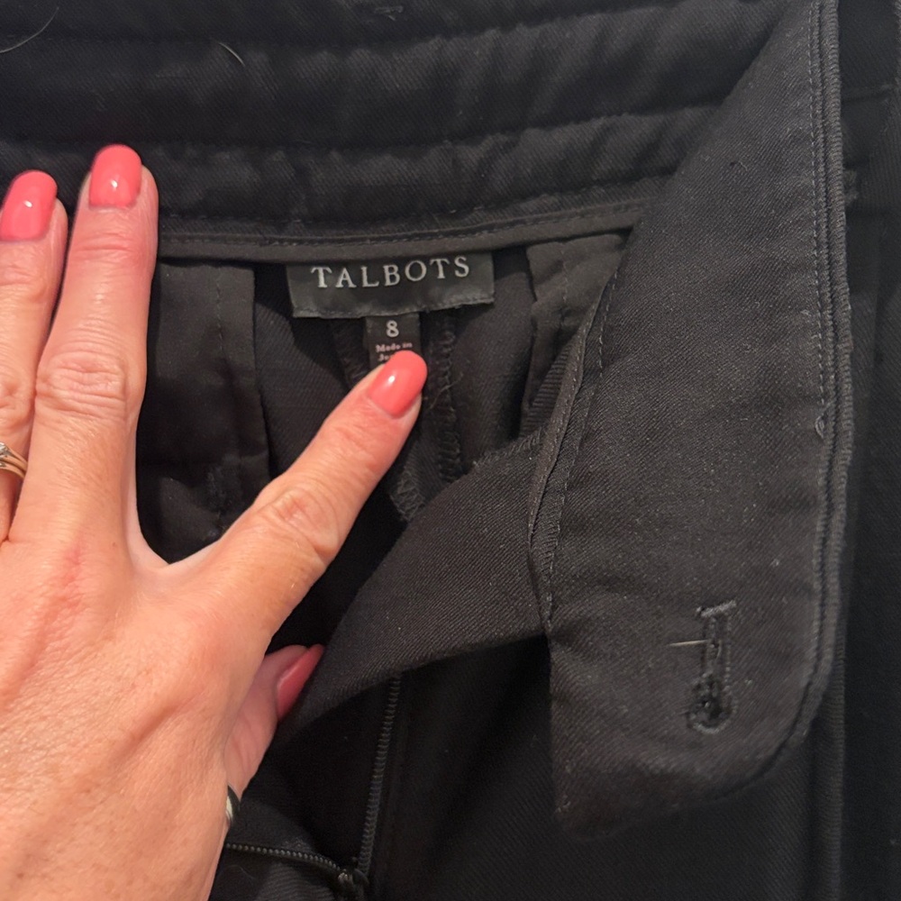 Talbots Black Drawstring Twill Pants - image 6